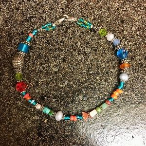 Hand made beaded ankle bracelet